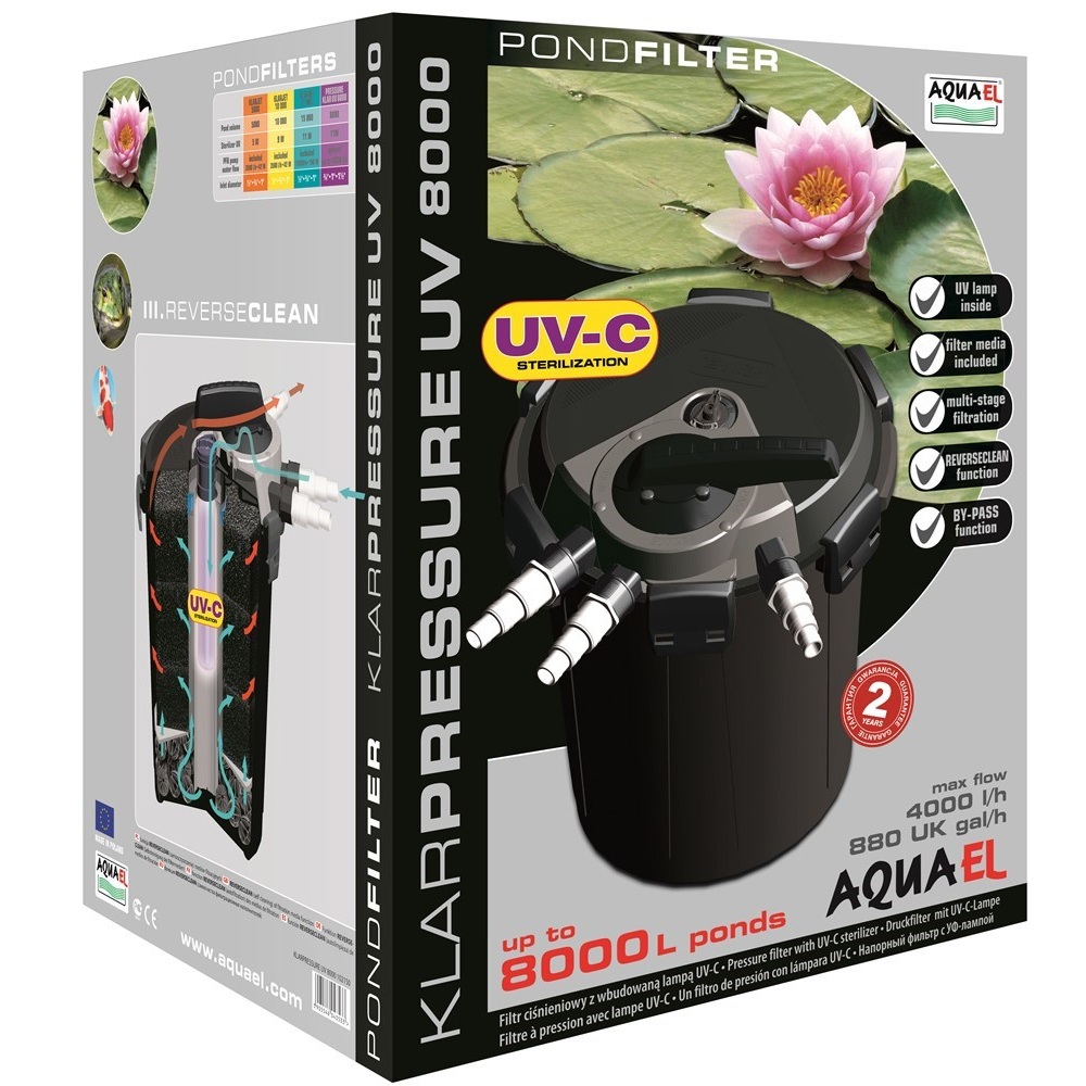 AQUAEL KLARPRESSURE UV-C 11W Filtr Ciśnieniowy